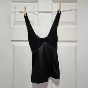 Charlotte Russe Black Lace Spandex Tank / S